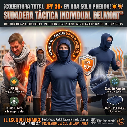 Belmont™ Camiseta manga larga tipo buzo/hoodie táctico deportivo