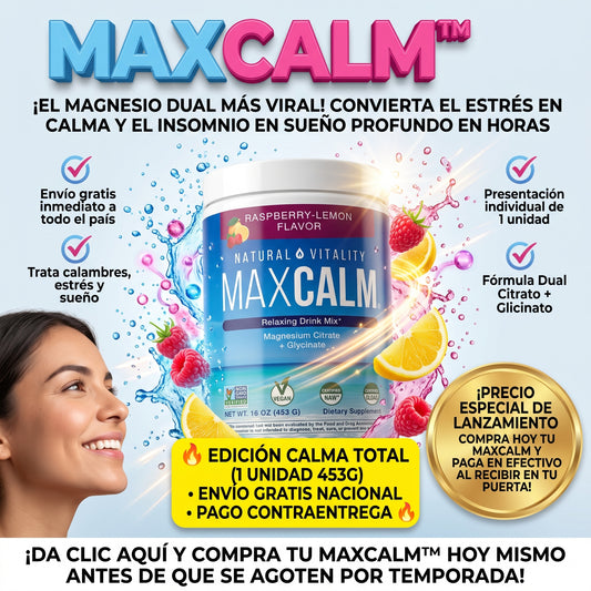 MaxCalm™ Super Magnesio en Polvo Dual