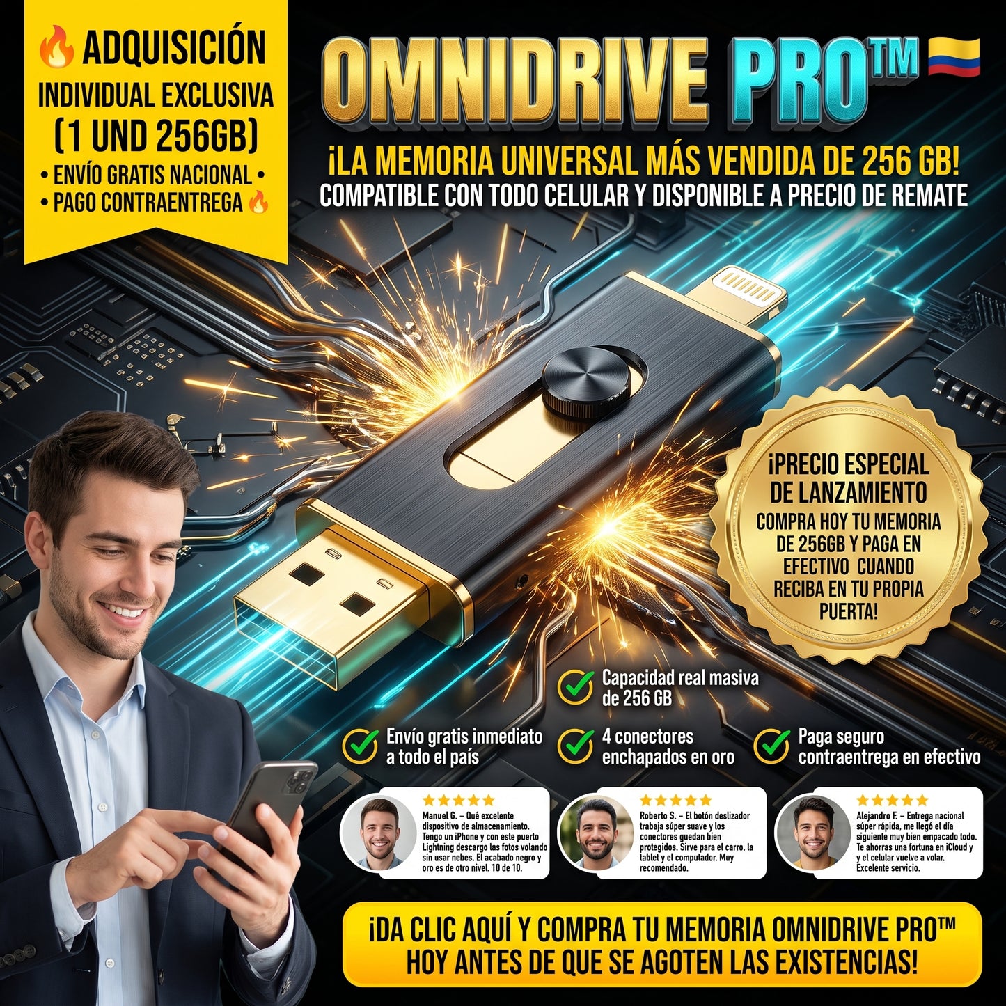 MultiDrive™ 6.0 Memoria 4 en 1 de Alta Velocidad (256 GB)