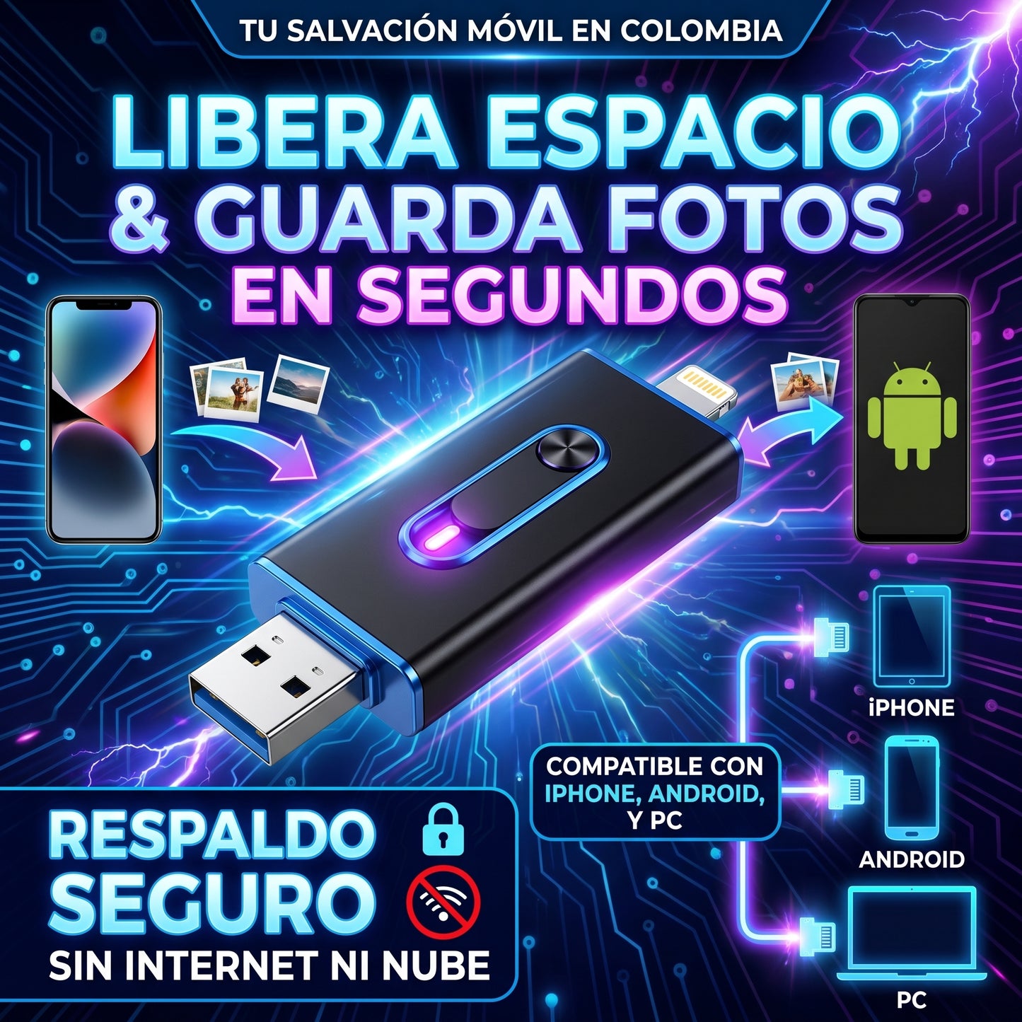 MultiDrive™ Memoria 4 en 1 de Alta Velocidad
