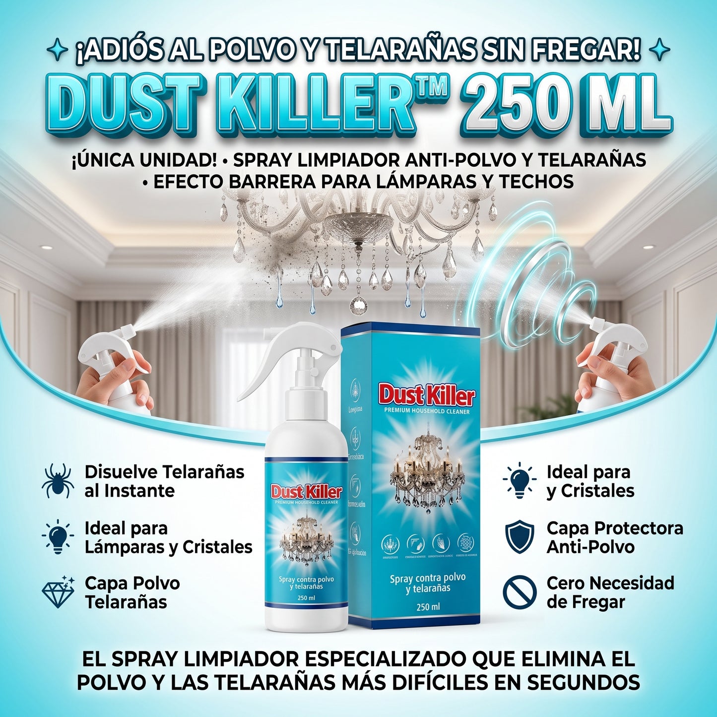 Dust Killer™ Spray Limpiador Anti-Polvo y Telarañas