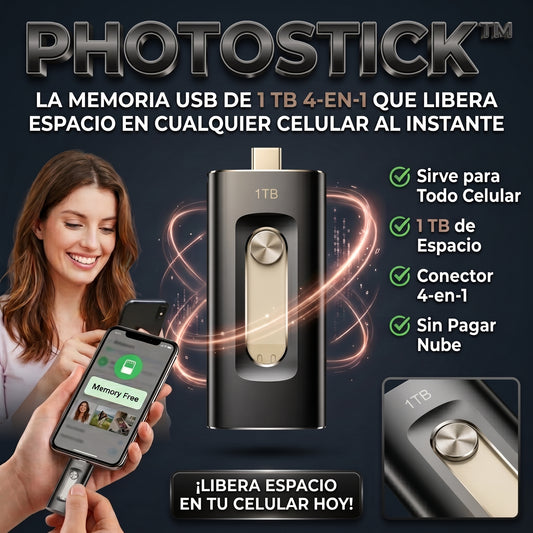 PhotoStick Pro™ Memoria USB OTG 4-en-1 de 1 TB