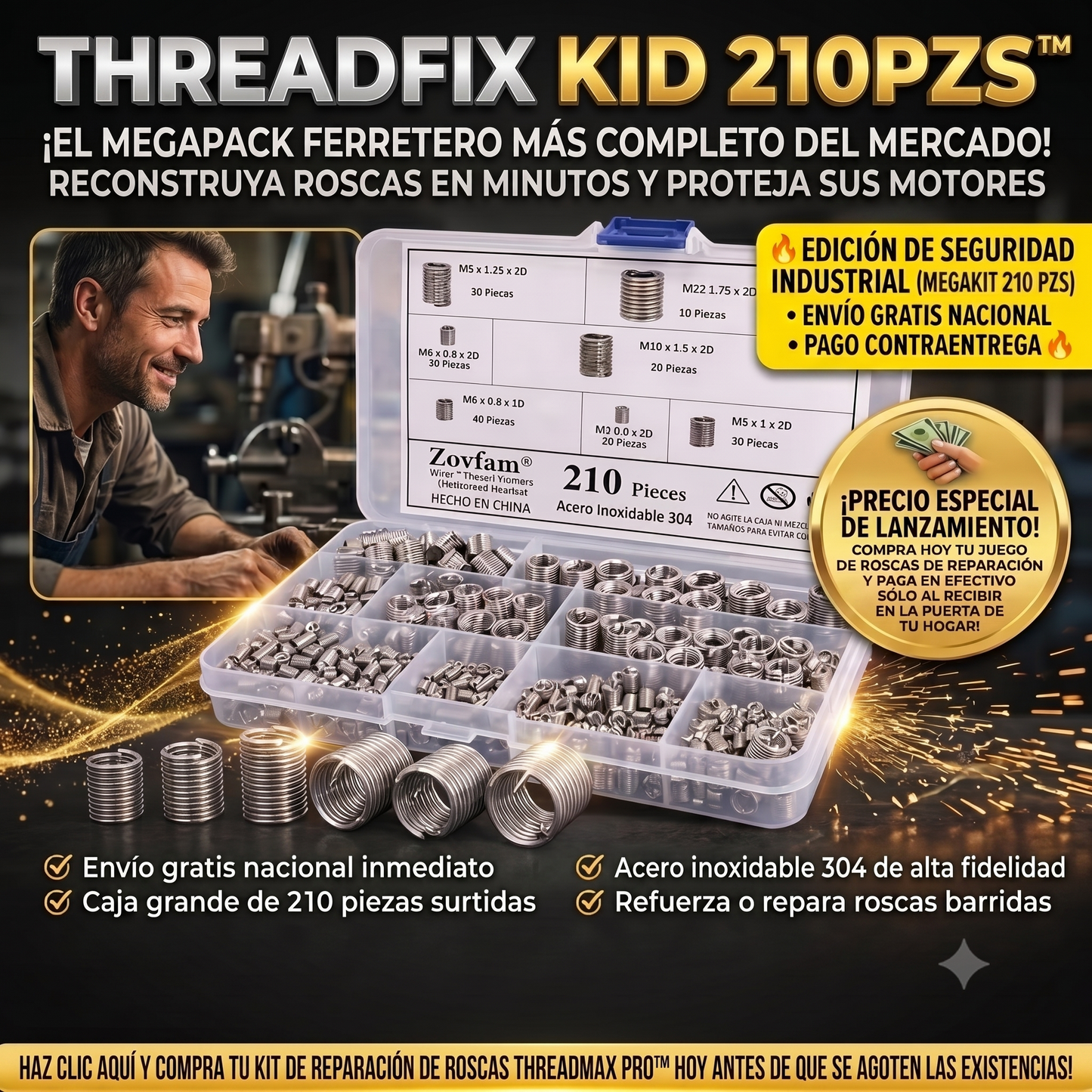ThreadFix™ Kit de Reparación de Roscas